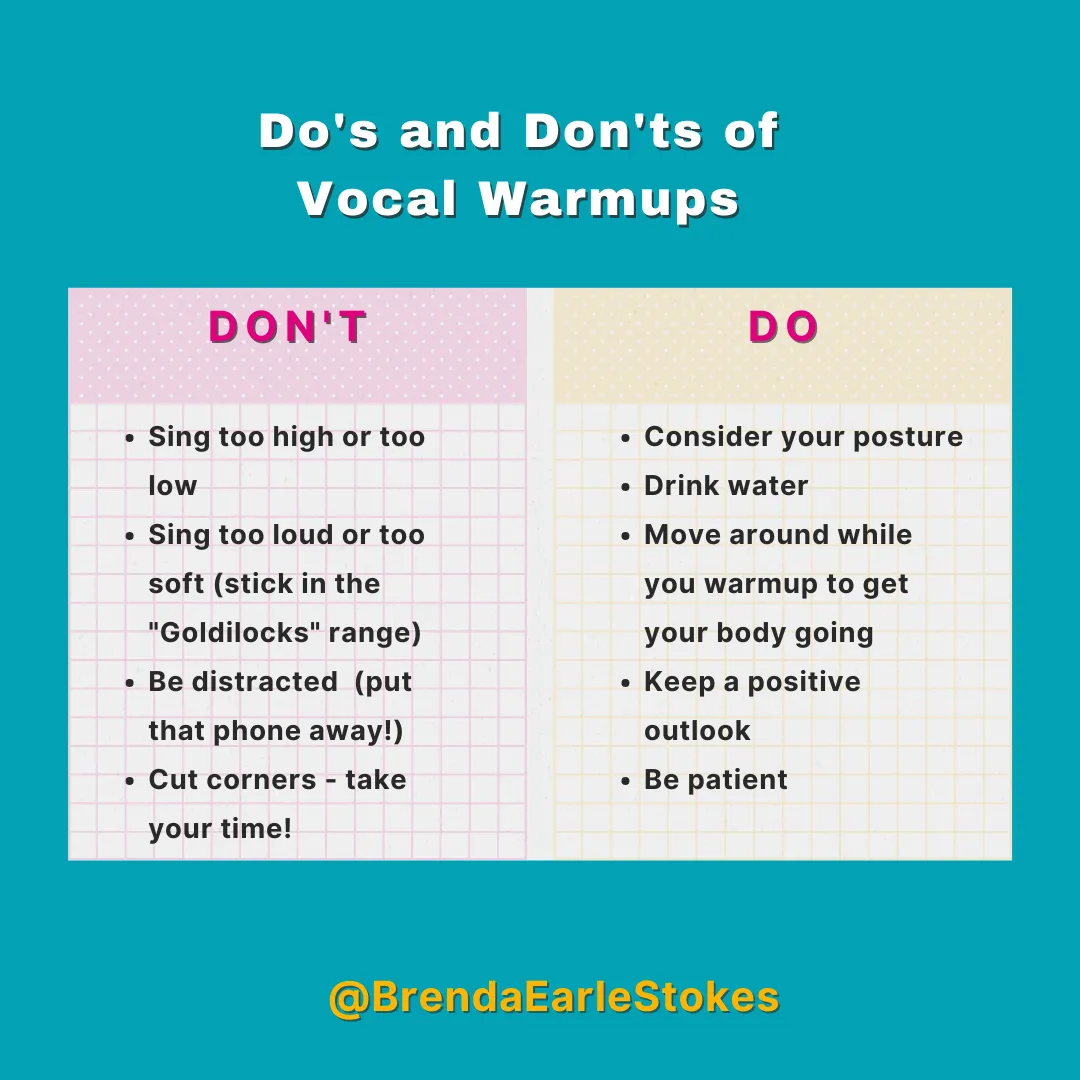 Dos and Don'ts of vocal warmups
