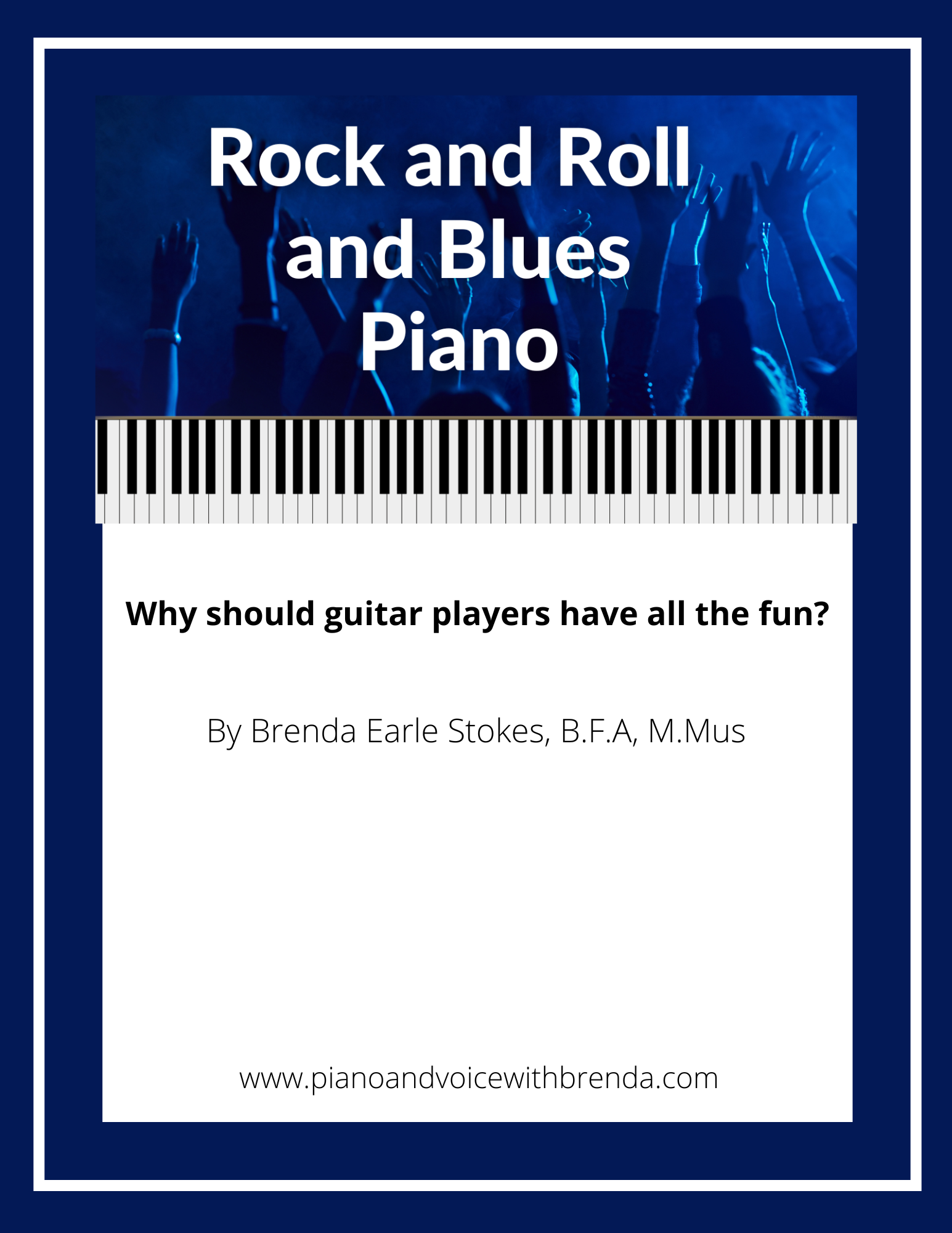 Rock and Roll and Blues Piano course book cover