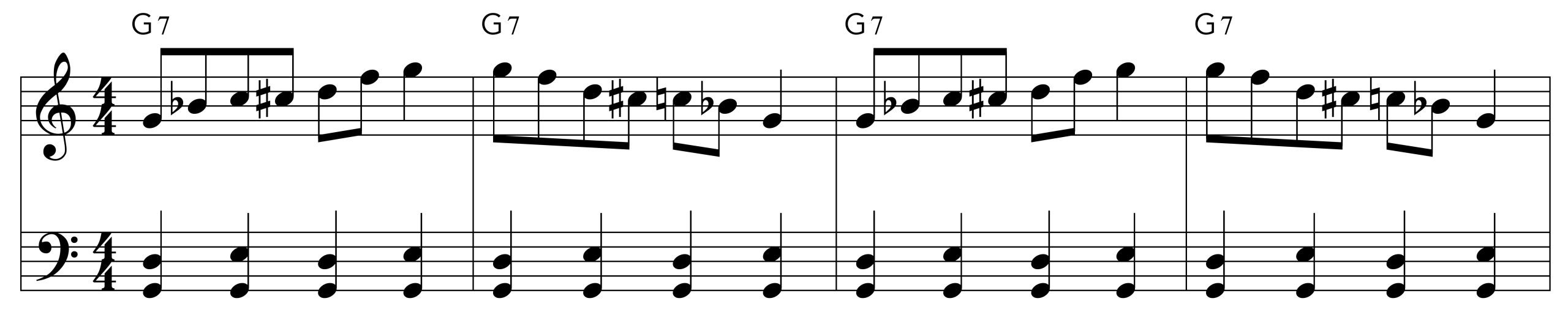 Boogie Woogie LH with Blues line 1